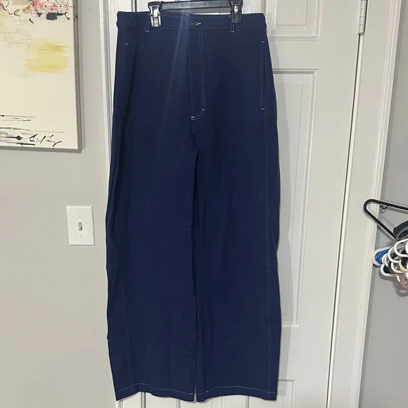 Anthropologie mauve curve puddle pants size 14 tall - Picture 3 of 6